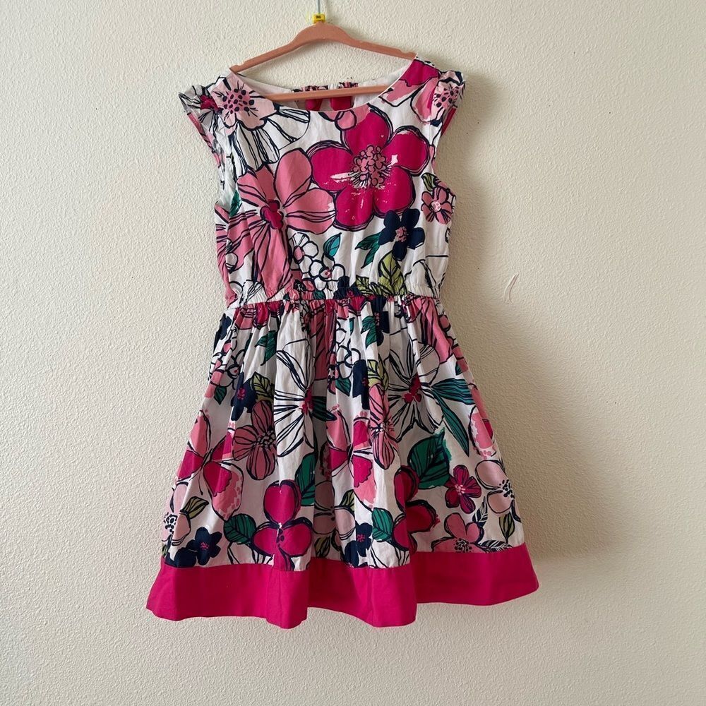 GYMBOREE Fit & Flare Floral Special Occasion Party Dress - size 8